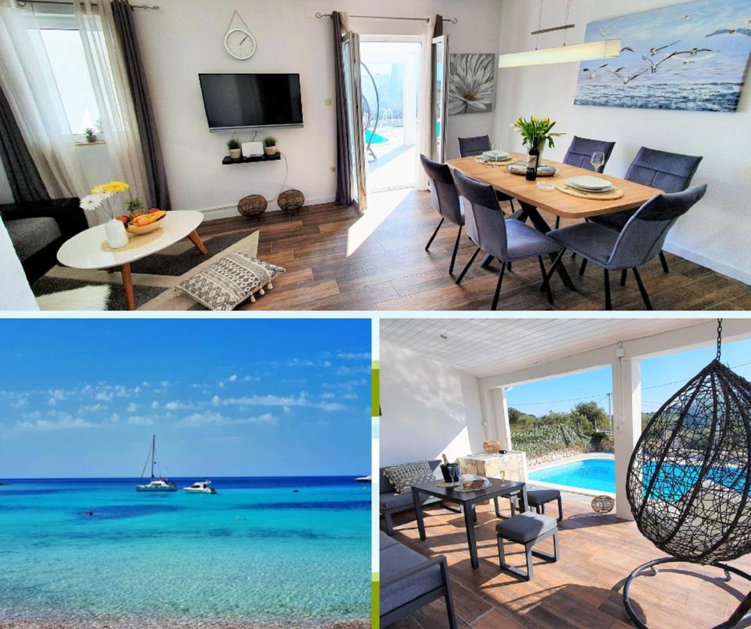 Anas Lagoon Holiday House With Pool At Azure Beach Mali Drvenik Esterno foto